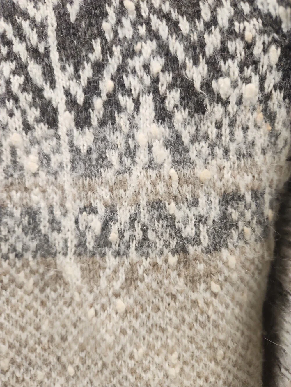 Free People Boho Textured Knit Sweater Vest Raw Edge Hook Front Oversized XS/S